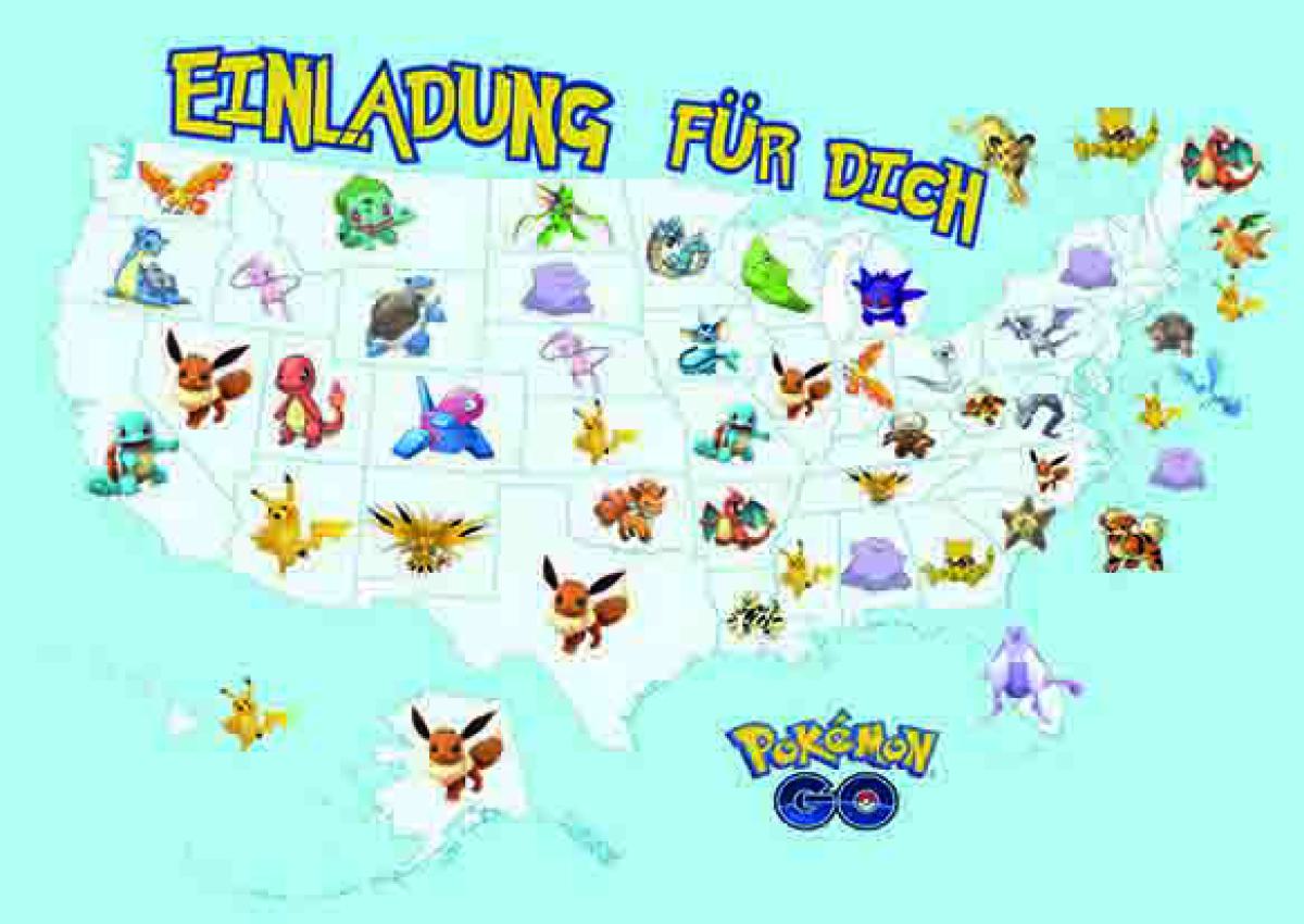 Pokemon-Einladungskarten